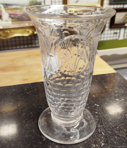 Vase cristal taillé - cristal,