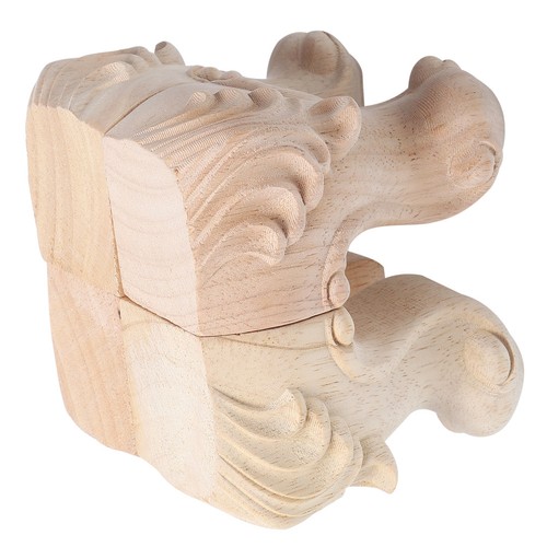 4pcs vintage style carved - vintage, wood