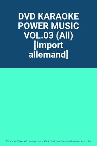 Dvd karaoke power music - dvd, vol.03
