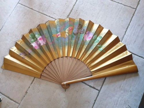 Eventail ancien soie - en,