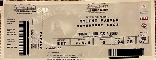 Billet concert mylène - billet,
