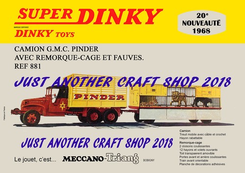 Dinky 881 pinder cirque camion - dinky,
