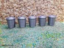 1/43 lot 5 poubelles grises