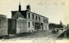 Old postcard 77 BATTLE OF THE MARNE 1914/15 CHAILLY Rte de Coulommiers à la Ferté-Gaucher