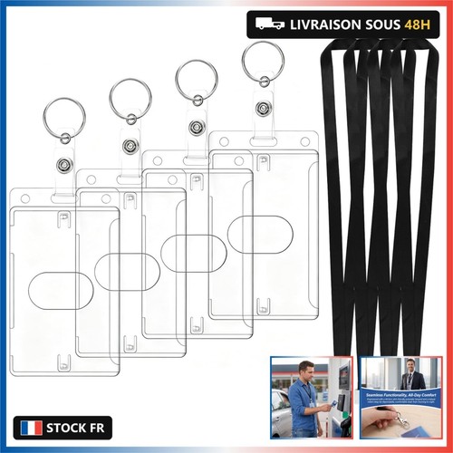 Lot porte badges - 4, porte-badges