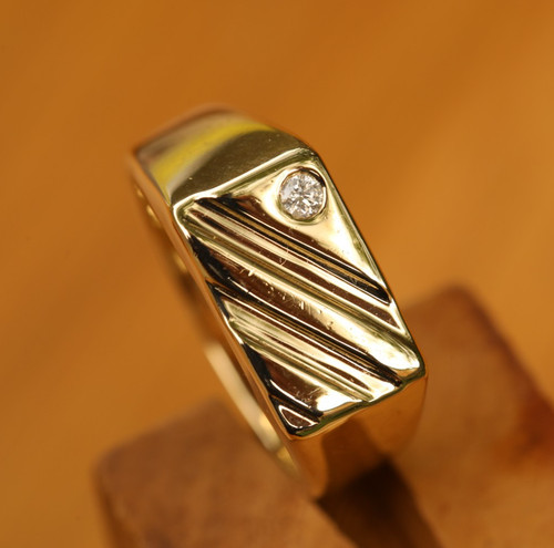 Bague chevalière jaune - en,