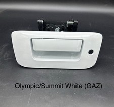 07-13 Silverado Olympic White (GAZ) Tailgate Handle & Bezel WITH Lock Hole