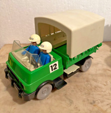 Camion vert police Playmobil klicky  vintage avec personnages