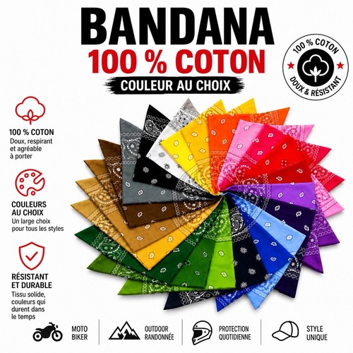 Bandana foulard 100 - , %