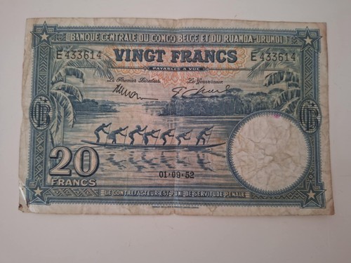 Billet franc congo belge - congo,