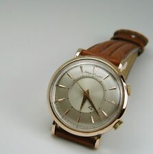JAEGER LECOULTRE ROSE GF CASE MEMOVOX ALARM WATCH EARLY MODEL SERVICED  1950