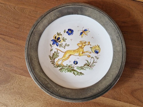 Assiette décor moustiers - assiette, à