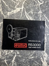 VINTAGE CAMERA BROCHURE OWNERS MANUAL PHOTO PHOTOGRAPHY EUMIG RS3000