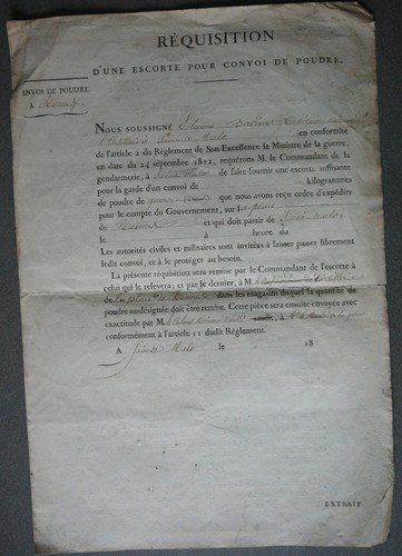 Réquisition une escorte - d'une,