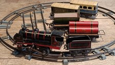 Train jouet ancien JEP France Nord wagons tôle métal 1930s vintage tin toy