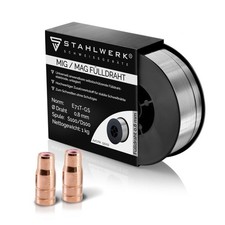 Jeu 2 x buse de fil fourré buse de gaz pour soudage avec fil fourré 0,8 mm 1 kg