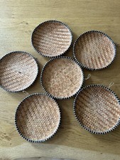 6  sous assiettes bambou osier