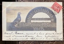 cpa 51 the dovecote circle Remois the pigeon traveler and the concord reunited