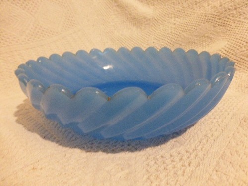 Opaline compotier coupe - compotier, fruits