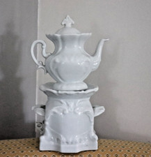 Belle tisanière limoges en porcelaine blanche complète