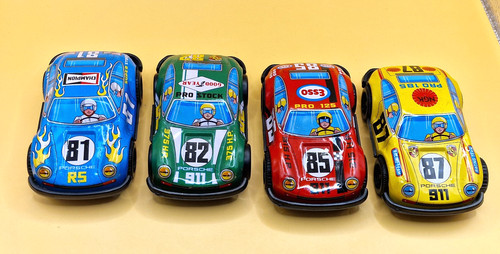 Vintage tin toy porsche - tin, cars
