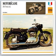 Motobecane 350 Twin L4C 1959 France Edito Service Atlas Motorcycle Card