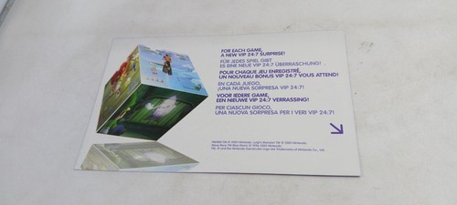 Carte vip jeu - nintendo, game