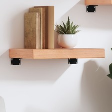 Étagère Murale Suspendue Flottante Marron Clair Bois Chêne Massif Traité vidaXL