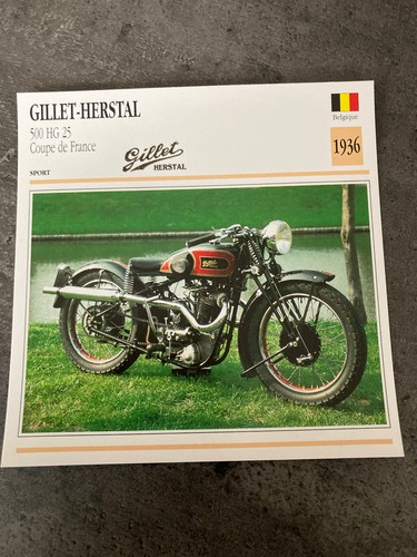 Carte fiche moto collection - carte,