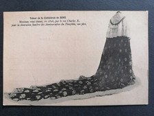 Old postcard SENS (Yonne) Cathedral ROYAL COAT Charles X Ceremony French ROYAL CAPE