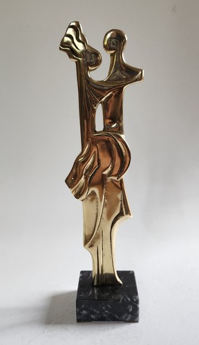 Sculpture laiton poli couple - poli,