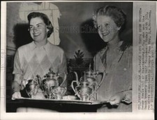 1954 Press Photo Tampa Women's Open winner Betsy Rawls, Mrs. E.A.Rouleau, FL