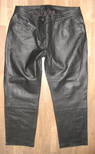 Ulla Popken - pour Femmes Pantalon en Cuir Sans Poches -de Lisse ! Noir Env.