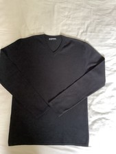 Pull fin laine noir col V taille M Sevenoaks