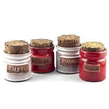 4 ROBERT & JEAN CLOUTIER Brothers/Vallauris/Capron/Blin Ceramic SPICE JARS...