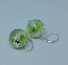 boucles d'oreille en verre de murano et argent 925 création unique