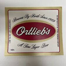 Étiquette Vintage Non Utilisée De La Bière Lager Fine Ortlieb