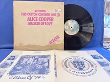 ALICE COOPER MUSCLE LOVE 56018 WEA INSERT. 1974 FRANCE LP EXC