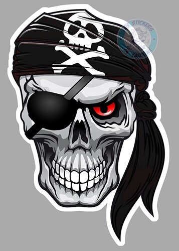 Tete mort bandana pirate - tete, de