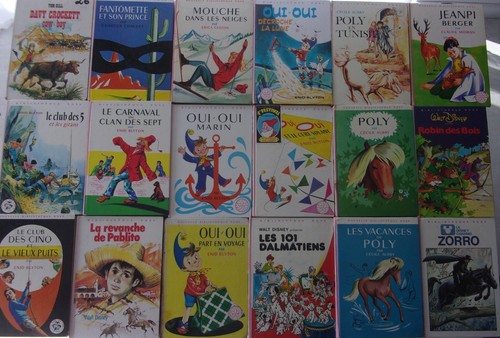 Bibliothèque rose vintage lot