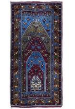 3x4' Blue Semi-Antique Russian Kazak Rug 23484