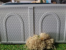 ho mur de soutènement avec 2 arcades 1/87 décor train maquette 56 modélisme gare