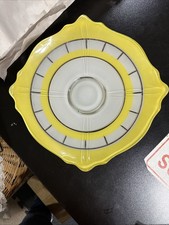 Art Deco Style Console Bowl  Silver Color Trim