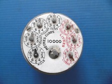 METER - OLD WATER METER MECHANISM - ENAMELLED PLATE - VINTAGE