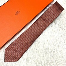 Hermes H Chaine D'Ancle Large Sword 7cm Orange Glossy Hard