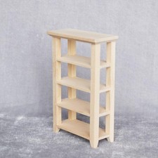 1/12 Doll House Wood Shelves Storage Rack Kitchen/Home/Room Furniture Set