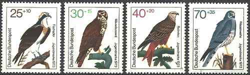 Timbres oiseaux rapaces - timbres,