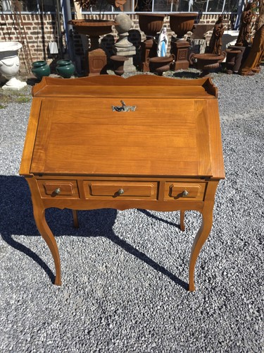 Bureau pente merisier - pente,