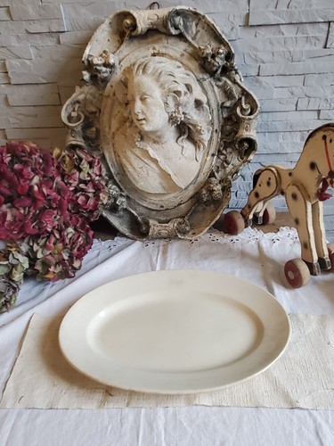 Plat oval blanc - plat,