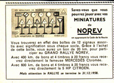 PUB MINIATURE VEHICLE "NOREV" ROAD SIGNS " 1958